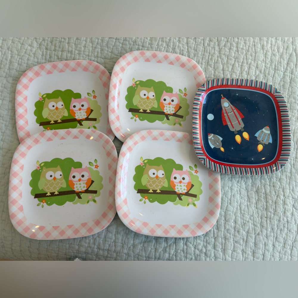 Circo kids melamine plates, set of 5. - Picture 2 of 8